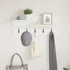 vidaXL Wall-Mounted Coat Rack White 90 x 15 x 36 cm Engineered wood
