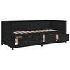 vidaXL Day Bed without Mattress Black 80x200 cm Solid Wood Pine