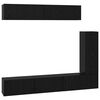 vidaXL TV Cabinet Set Wall-mounted 6 pcs Black Oak Engineered Wood