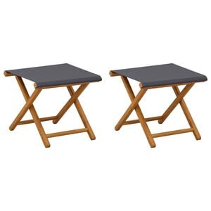 vidaXL Deck Chair 2 pcs Solid Eucalyptus Wood Grey