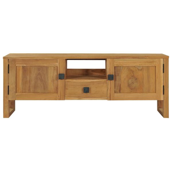 vidaXL TV Cabinet 120x32x45 cm Solid Teak Wood