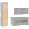 vidaXL 3 Piece Bathroom Furniture Set Concrete Grey Engineered Wood