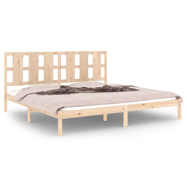 vidaXL Bed Frame without Mattress 200x200 cm Solid Wood Pine