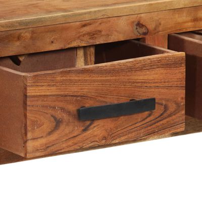 vidaXL Sideboard with 3 Drawers 110x30x80 cm Solid Acacia Wood