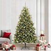 vidaXL Artificial Hinged Christmas Tree with Cones Green 240 cm