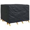 vidaXL Furniture Cover Plain Black 135 x 135 x 90 cm Fabric