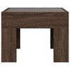 vidaXL Coffee Table with Infinity LED Brown Oak 40x40x30 cm