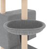vidaXL Cat Tree with Sisal Scratching Posts Light Grey 143 cm
