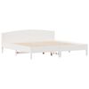 vidaXL Bed Frame without Mattress White 180x200 cm Super King Solid Wood Pine
