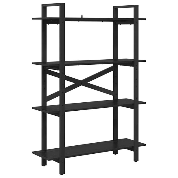 vidaXL Bookshelf Black Oak 100 x 33.5 x 140 cm Engineered Wood