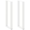vidaXL Bar Table Legs U-Shaped 2 pcs White 40x(110-111) cm Steel