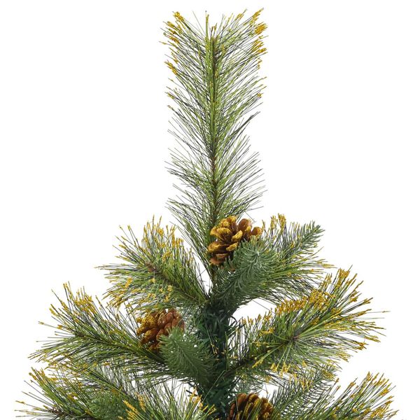 vidaXL Artificial Hinged Christmas Tree with Cones 120 cm