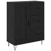 vidaXL Highboard with Drawer 2 pcs Black Oak Engineered Wood