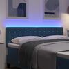 vidaXL LED Headboard with LED Strip Lights Dark Blue 144 cm Polyester