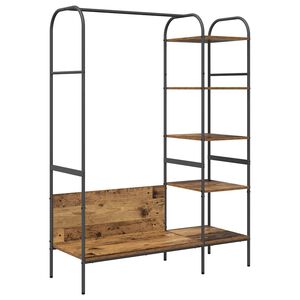 vidaXL Clothes Rack with Shelf Brown 120 x 44 x 160 cm Engineered Wood