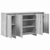 vidaXL Sideboard Grey Sonoma 135 x 41 x 75 cm Engineered Wood