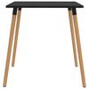 vidaXL Dining Table Black 80x80x75 cm Metal