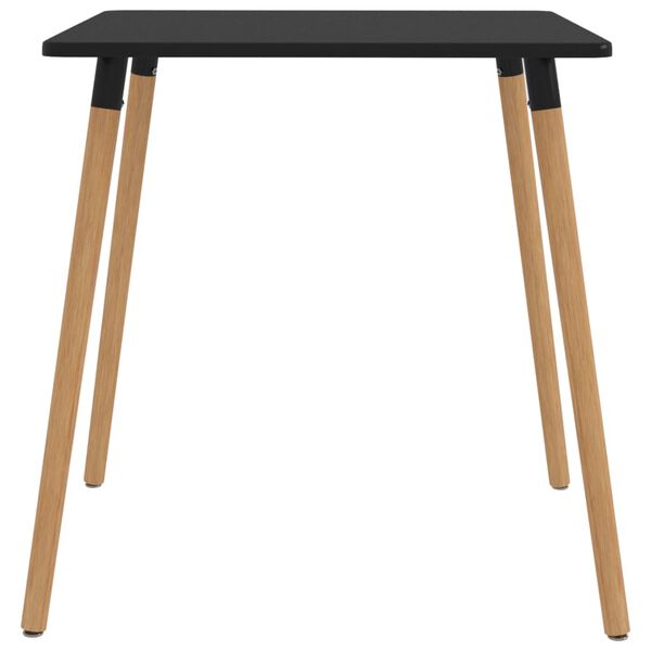 vidaXL Dining Table Black 80x80x75 cm Metal