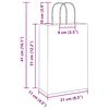 vidaXL Paper Bags 50 pcs with Handles Red 21x11x31 cm