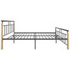 vidaXL Bed Frame without Mattress Metal and Solid Oak Wood 180x200 cm Super King
