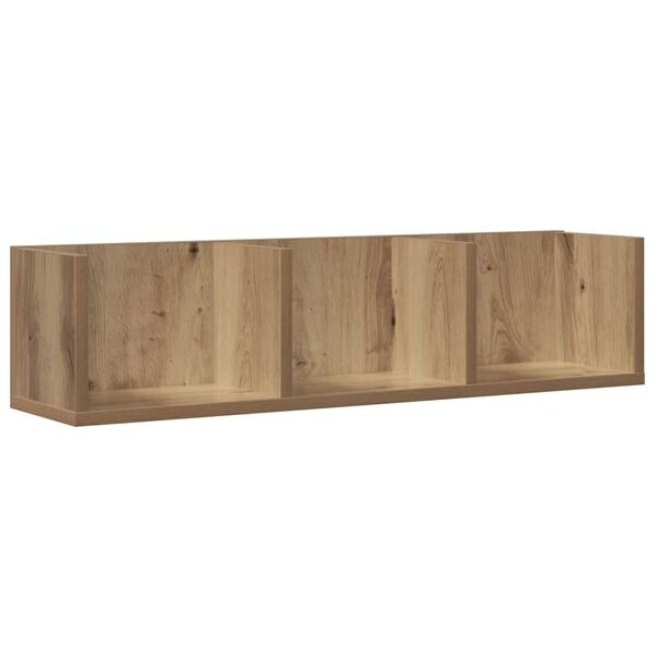 vidaXL CD Wall Shelf Artisan Oak 75x18x18 cm Engineered Wood