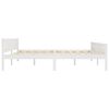 vidaXL Bed Frame without Mattress White Solid Wood Pine 200x200 cm