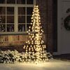 vidaXL Christmas Tree with 240 LEDs Warm White 180 cm Rattan
