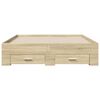 vidaXL Bed Frame with Drawers without Mattress Sonoma Oak 140x190 cm
