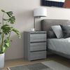 vidaXL Bed Cabinet Grey Sonoma 40x35x62.5 cm Engineered Wood