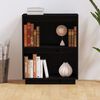 vidaXL Console Cabinet Black 60x34x75 cm Solid Wood Pine