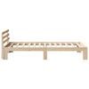 vidaXL Bed Frame with Headboard Natural 90 x 190 cm Solid Pine Wood