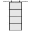 vidaXL Sliding Door with Hardware Set Black 90x205 cm ESG Glass