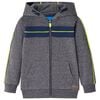 vidaXL Kids' Hooded Sweatshirt with Zip Grey Melange 92