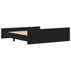 vidaXL Bed Frame without Mattress Black Oak 180x200 cm Engineered Wood