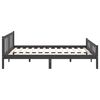 vidaXL Bed Frame without Mattress Grey Solid Wood 120x200 cm