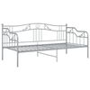 vidaXL Sofa Bed Frame without Mattress Grey Metal 90x200 cm