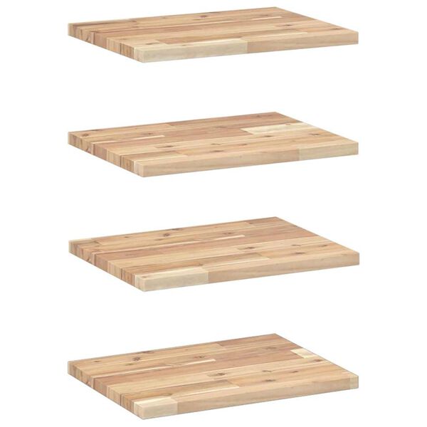 vidaXL Floating Shelves 4 pcs 40x30x2 cm Untreated Solid Wood Acacia