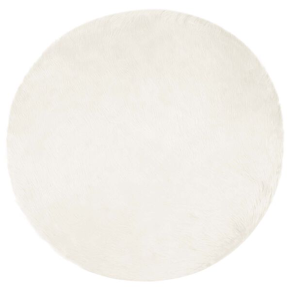 vidaXL Faux Sheepskin Rug Tafalla White &Oslash; 120 cm Polyester