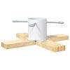 vidaXL Christmas Tree Stand White 50 x 50 x 16 cm Solid Pine Wood