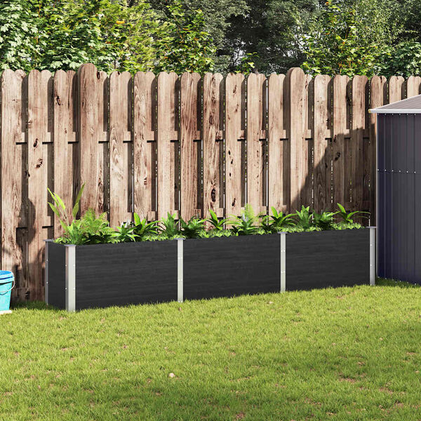 vidaXL Garden Raised Bed 300x50x54 cm WPC Grey