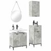 vidaXL Bathroom Furniture Set 3 pcs Concrete grey Engineered wood