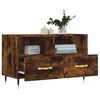 vidaXL TV Cabinet Smoked Oak 80x36x50 cm Engineered Wood