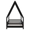 vidaXL Kids Bed Frame Black 80x160 cm Solid Wood Pine