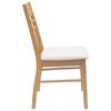 vidaXL Dining Chairs 2 pcs Natural 43 x 54 x 89 cm Solid Rubber Wood