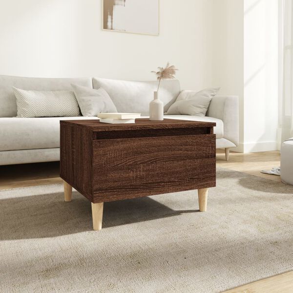 vidaXL Side Table Brown Oak 50x46x35 cm Engineered Wood