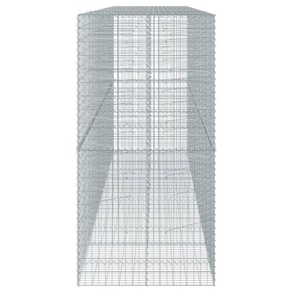 vidaXL Gabion Basket with Cover 500x100x200 cm Galvanised Iron