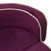 vidaXL Foldable Dog Sofa Burgundy 73x67x26 cm Plush Washable Cushion