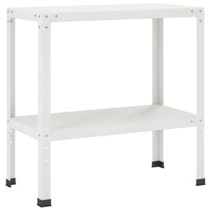 vidaXL Potting Table 100 x 40 x 80 cm Powder-Coated Steel White
