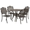 vidaXL Garden Dining Set 5 pcs Bronze Aluminium