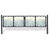 vidaXL Black Single Door Fence Gate 300x75 cm